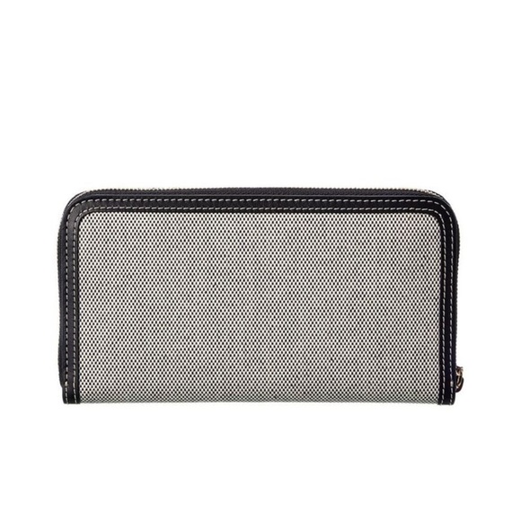 Burberry Horseferry Canvas & Leather Zip Around Wallet - Picture 2 of 9